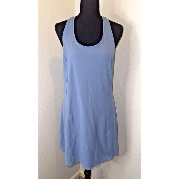 Athleta Dresses & Skirts - Athleta On My Way Dress Blue Racerback Athleisure Dress Size Large